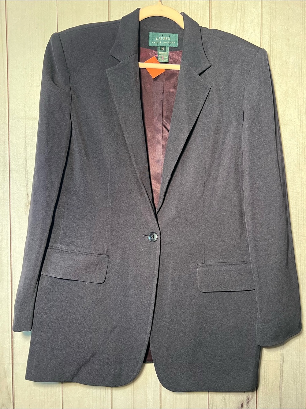 Lauren Ralph Lauren Dark Navy Single-Button Sport Coat BlazerSize 14